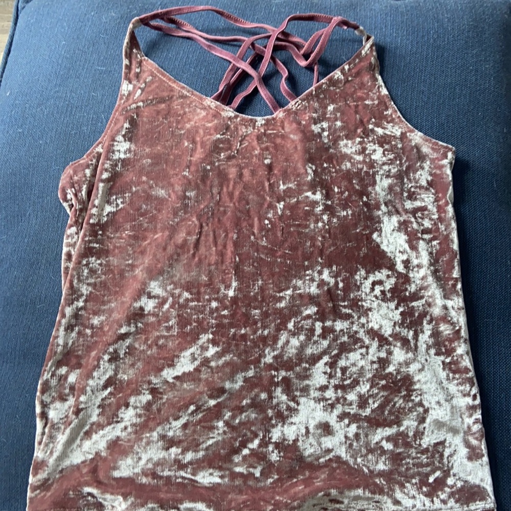 Velvet, champagne/ rose gold tank top